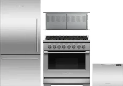 4 Piece Package Includes Refrigerator, Range, Hood And Dishwasher
